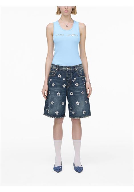 Pantaloncini The Sequin Daisy a gamba larga in blu Marc jacobs - donna MARC JACOBS | 2S5RBT047D08488